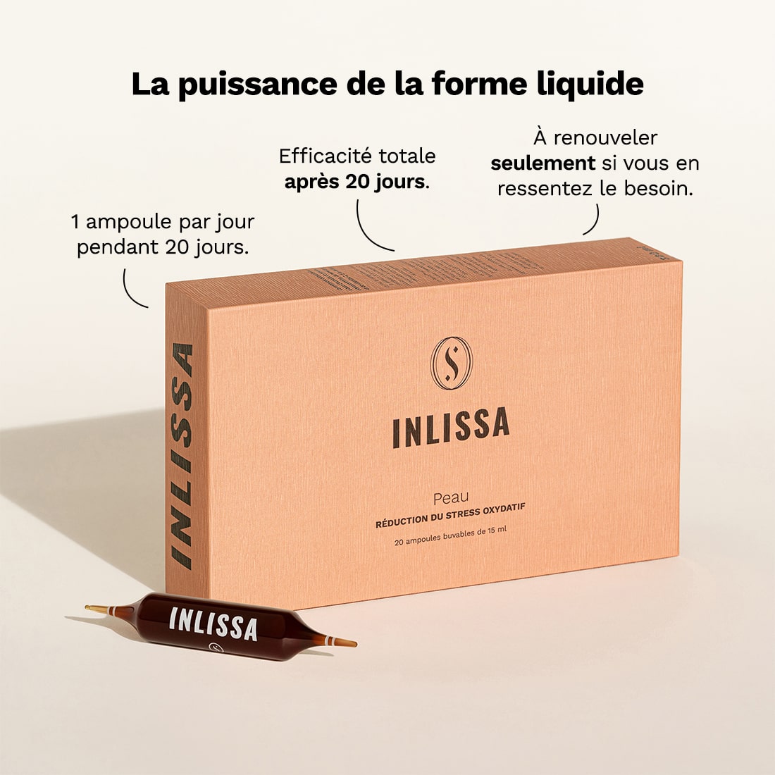 Boite de 20 ampoules complément alimentaire INLISSA - Complément alimentaire - Réduction du stress oxydatif